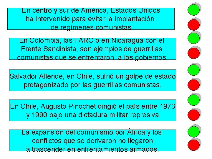 En centro y sur de América, Estados Unidos ha intervenido para evitar la implantación