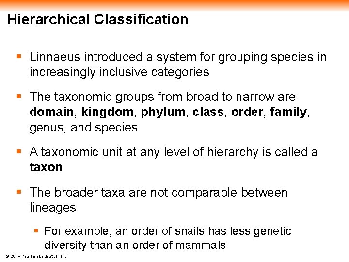 Hierarchical Classification § Linnaeus introduced a system for grouping species in increasingly inclusive categories