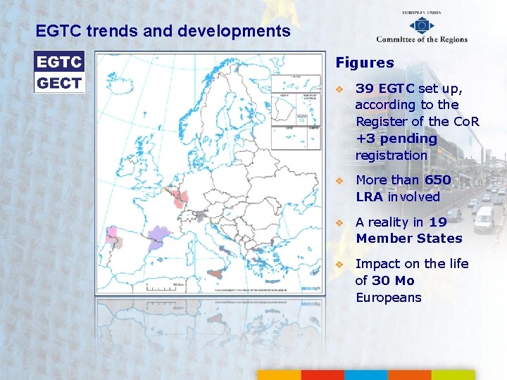 EGTC trends and developments Figures v 39 EGTC set up, according to the Register