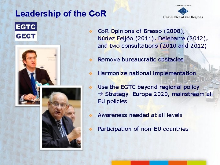 Leadership of the Co. R v Co. R Opinions of Bresso (2008), Núñez Feijóo