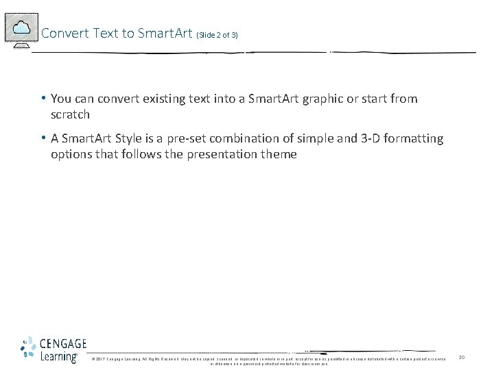 Convert Text to Smart. Art (Slide 2 of 3) • You can convert existing
