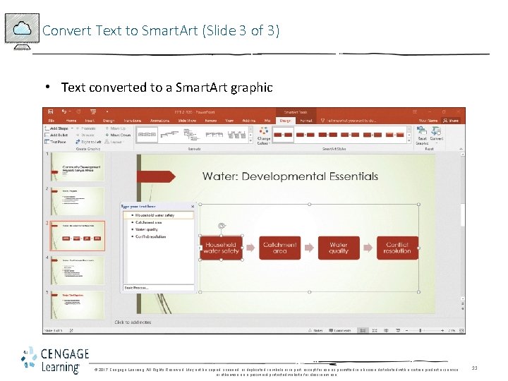 Convert Text to Smart. Art (Slide 3 of 3) • Text converted to a
