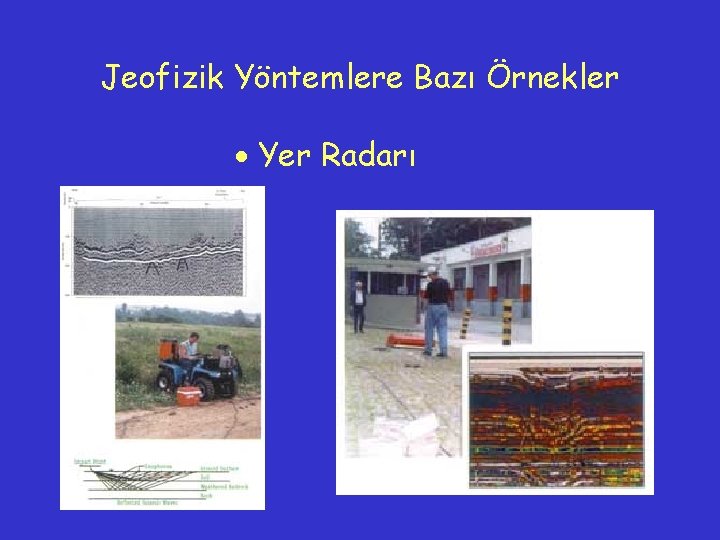 Jeofizik Yöntemlere Bazı Örnekler · Yer Radarı 