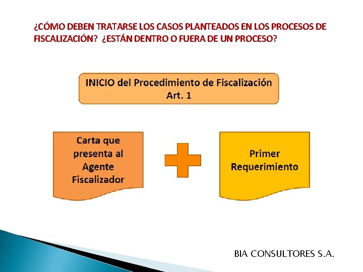 ¿CÓMO DEBEN TRATARSE LOS CASOS PLANTEADOS EN LOS PROCESOS DE FISCALIZACIÓN? ¿ESTÁN DENTRO O