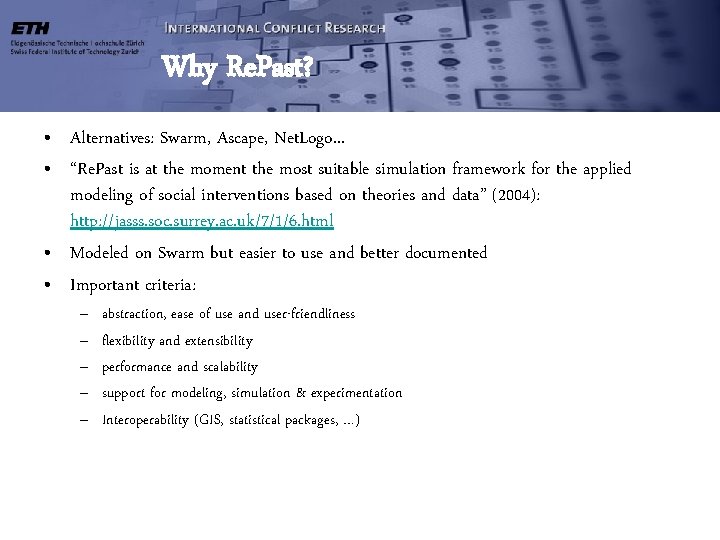 Computational Models of Social Systems Introduction to Re