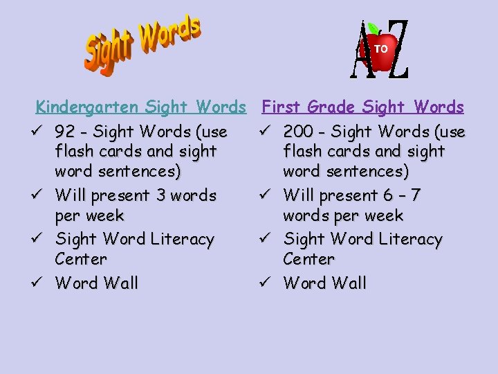 Kindergarten Sight Words First Grade Sight Words ü 92 - Sight Words (use flash