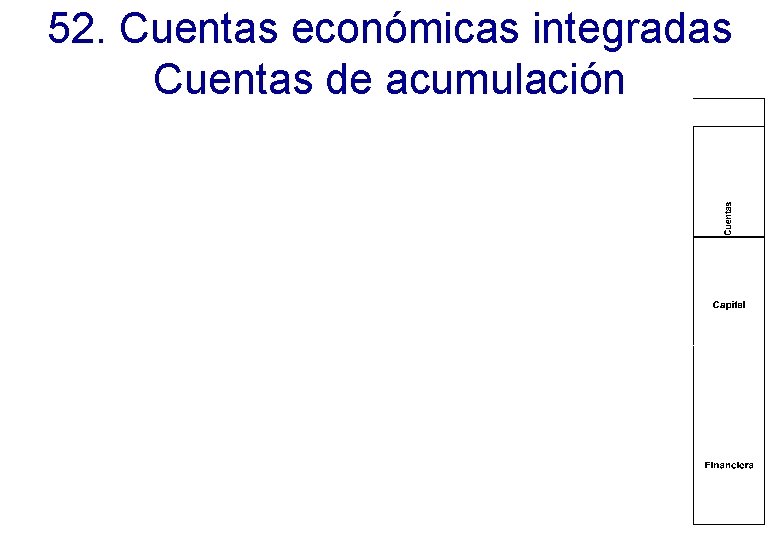 52. Cuentas económicas integradas Cuentas de acumulación 