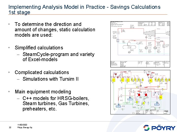 Implementing Analysis Model in Practice - Savings Calculations 1 st stage • To determine