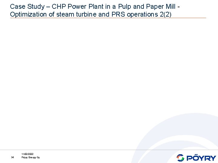 Case Study – CHP Power Plant in a Pulp and Paper Mill Optimization of