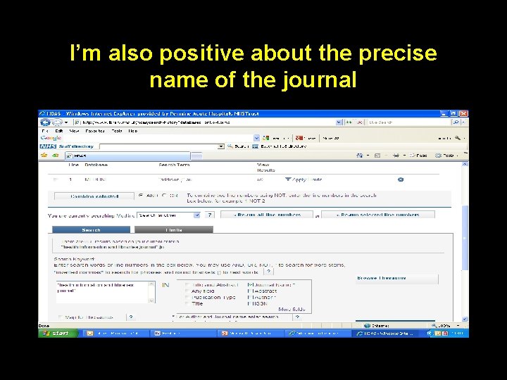 I’m also positive about the precise name of the journal 