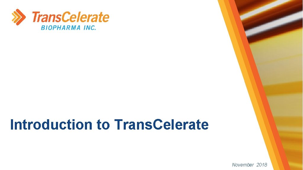 Introduction to Trans. Celerate November 2018 