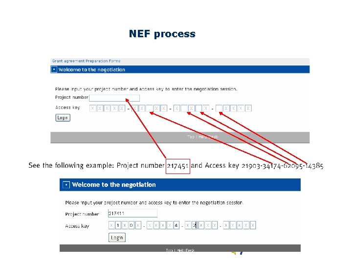 NEF process 
