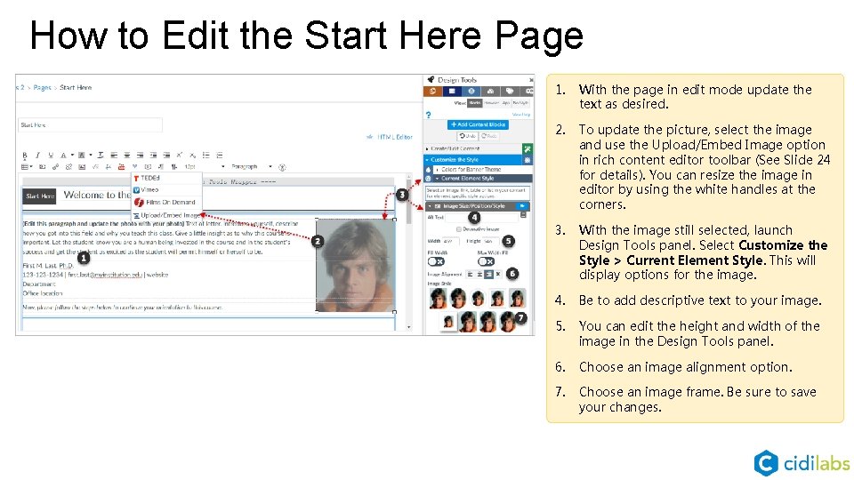 How to Edit the Start Here Page 1. With the page in edit mode