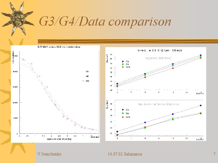 G 3/G 4/Data comparison V. Ivanchenko 16. 07. 02 Salamanca 7 