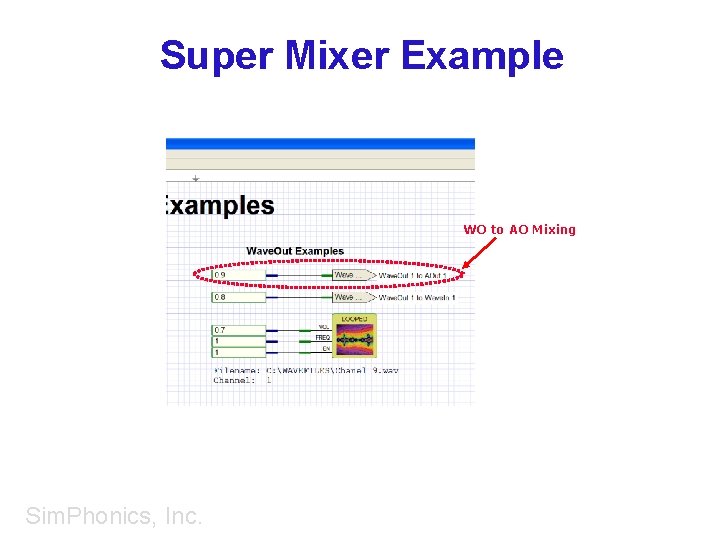 Super Mixer Example WO to AO Mixing Sim. Phonics, Inc. 