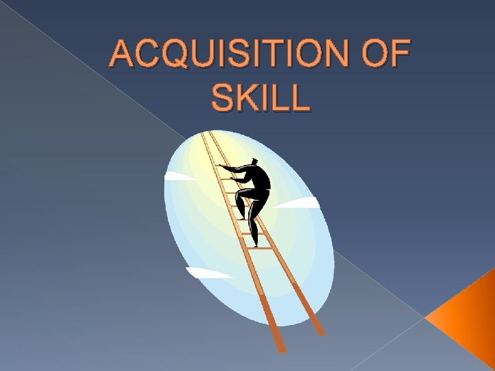 ACQUISITION OF SKILL 