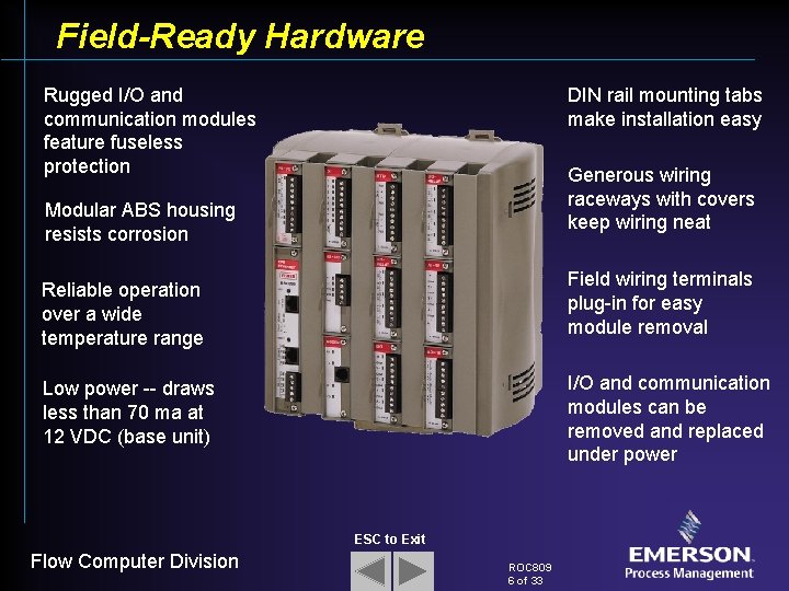 Field-Ready Hardware Rugged I/O and communication modules feature fuseless protection DIN rail mounting tabs