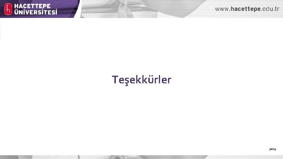 Teşekkürler 30/29 