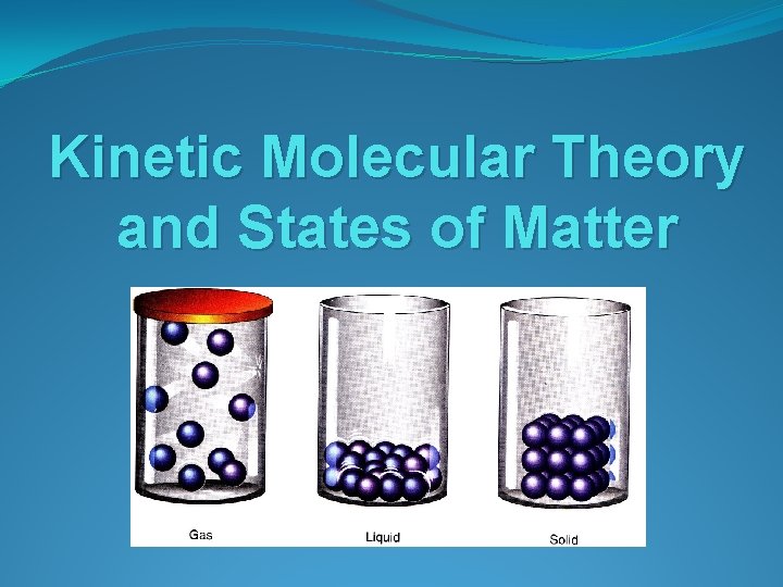 Kinetic Molecular Theory and States of Matter 