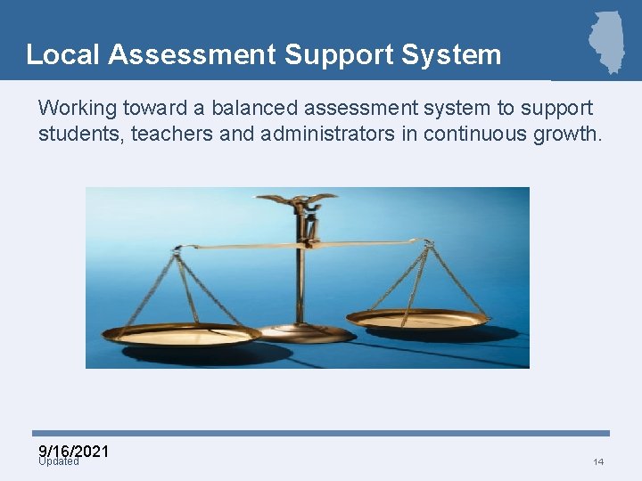 Local Assessment Support System Working toward a balanced assessment system to support students, teachers