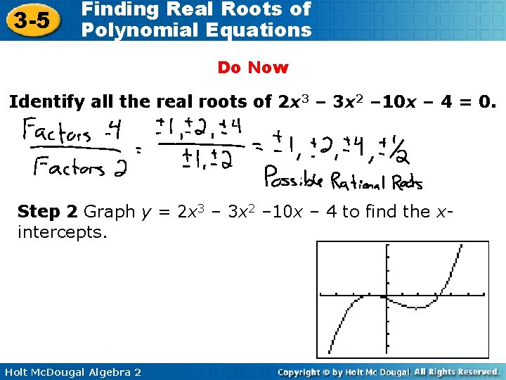 3 5 Finding Real Roots of Polynomial Equations