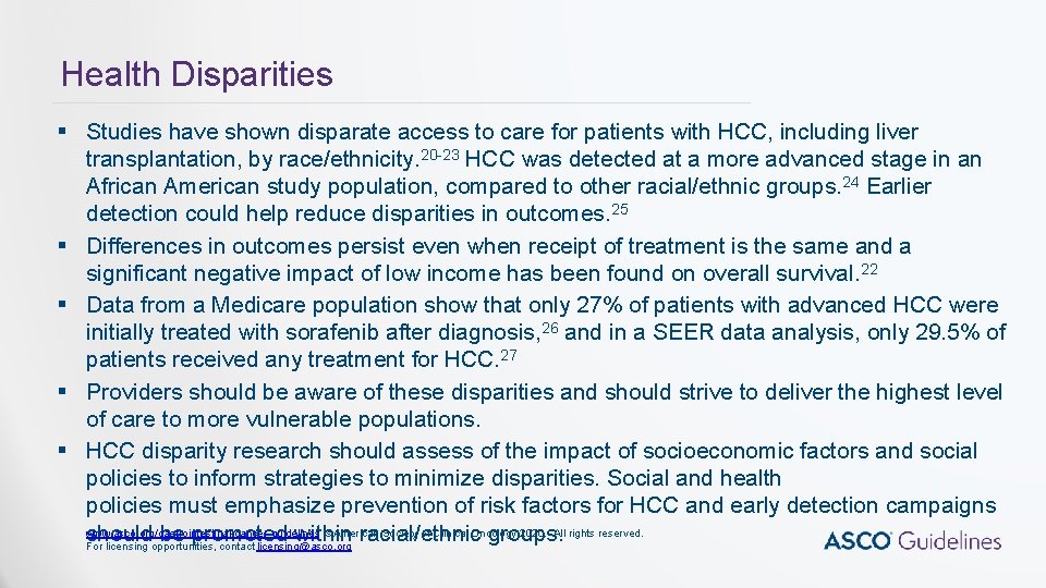 Systemic Therapy for Advanced Hepatocellular Carcinoma ASCO Guideline