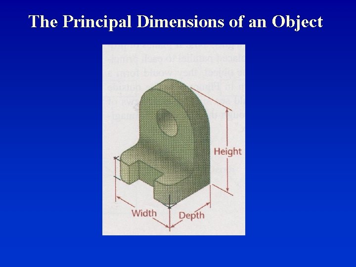 The Principal Dimensions of an Object 