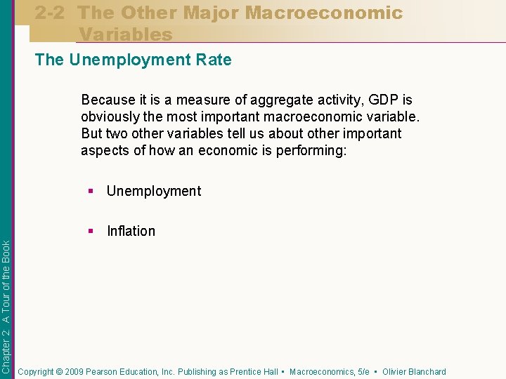 2 -2 The Other Major Macroeconomic Variables The Unemployment Rate Because it is a