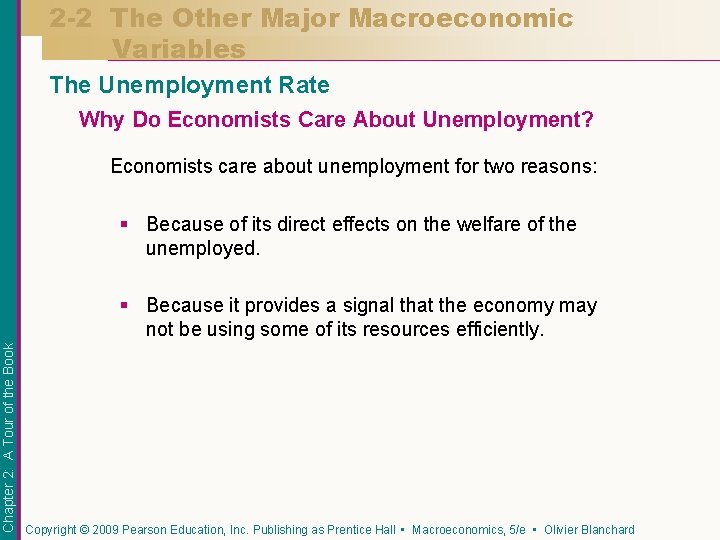 2 -2 The Other Major Macroeconomic Variables The Unemployment Rate Why Do Economists Care