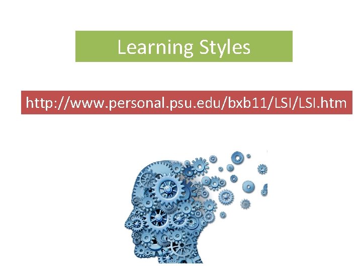 Learning Styles http: //www. personal. psu. edu/bxb 11/LSI. htm 