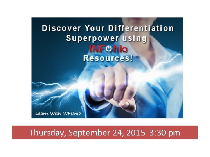 Thursday, September 24, 2015 3: 30 pm 