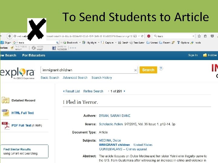 To Send Students to Article 