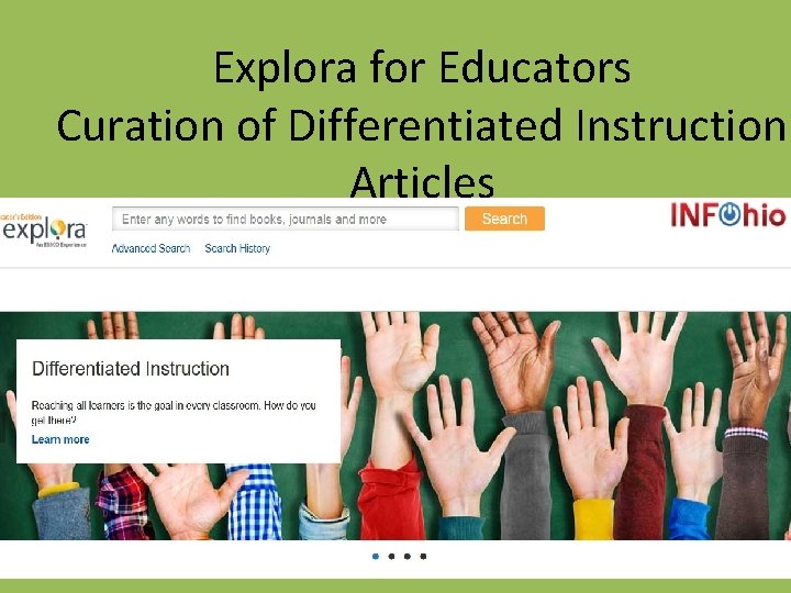 Explora for Educators Curation of Differentiated Instruction Articles 