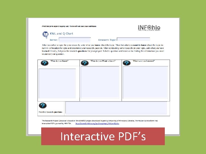 Interactive PDF’s 