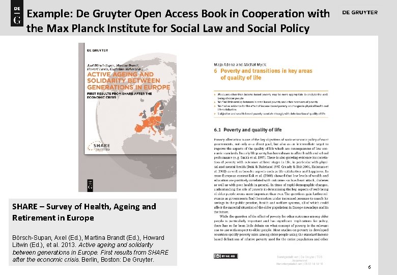 Example: De Gruyter Open Access Book in Cooperation with the Max Planck Institute for
