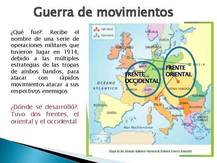 Guerra de movimientos ¿Qué fue? : Recibe el nombre de una serie de operaciones