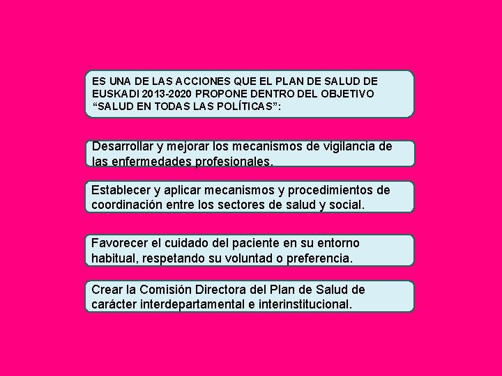 ES UNA DE LAS ACCIONES QUE EL PLAN DE SALUD DE EUSKADI 2013 -2020