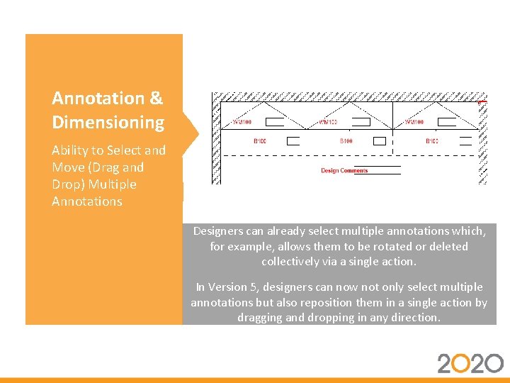 Annotation & Dimensioning Ability to Select and Move (Drag and Drop) Multiple Annotations Designers