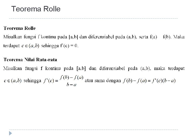 Teorema Rolle 