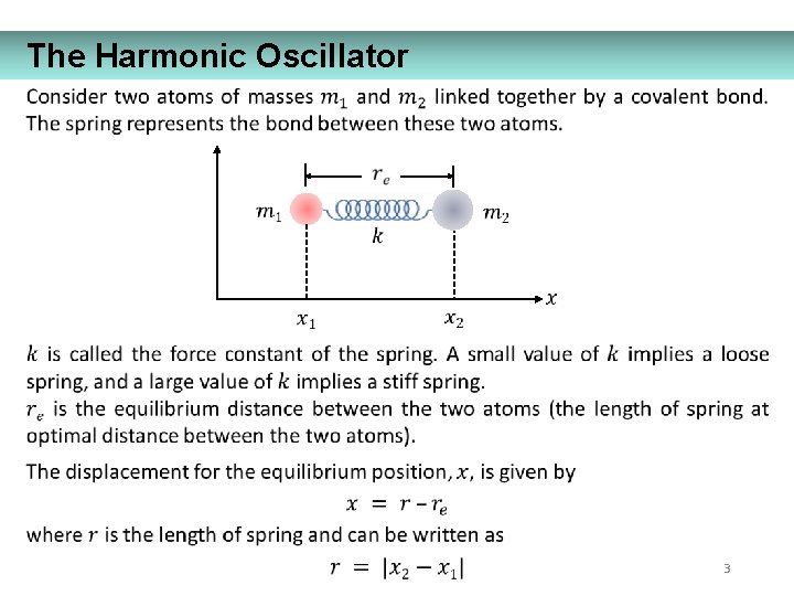 The Harmonic Oscillator 3 