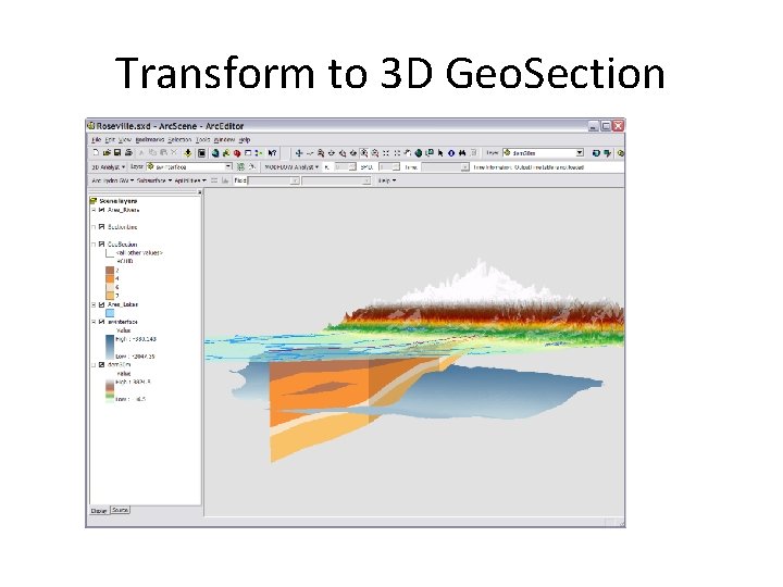 Transform to 3 D Geo. Section 