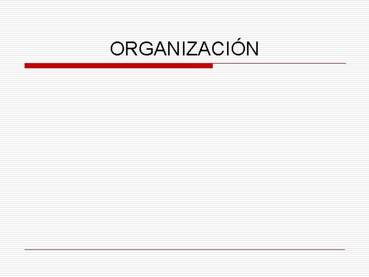 ORGANIZACIÓN 