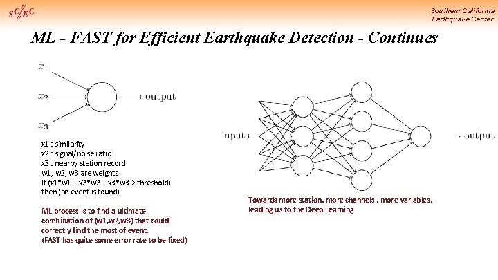 Southern California Earthquake Center ML - FAST for Efficient Earthquake Detection - Continues x