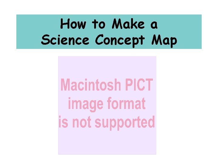 How to Make a Science Concept Map What