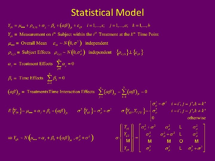 Statistical Model 