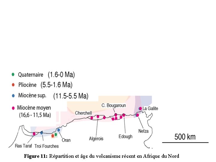 Enfin, signalons que des formations sédimentaires du Miocène au Quaternaire recouvrent en discordance les