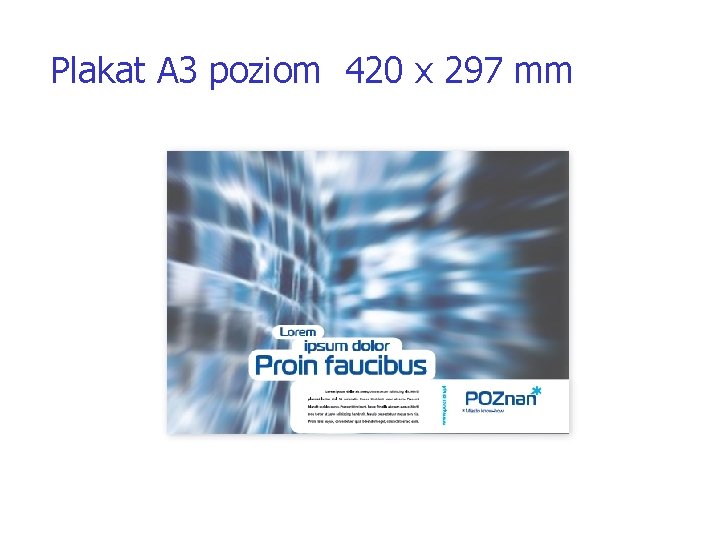 Plakat A 3 poziom 420 x 297 mm 