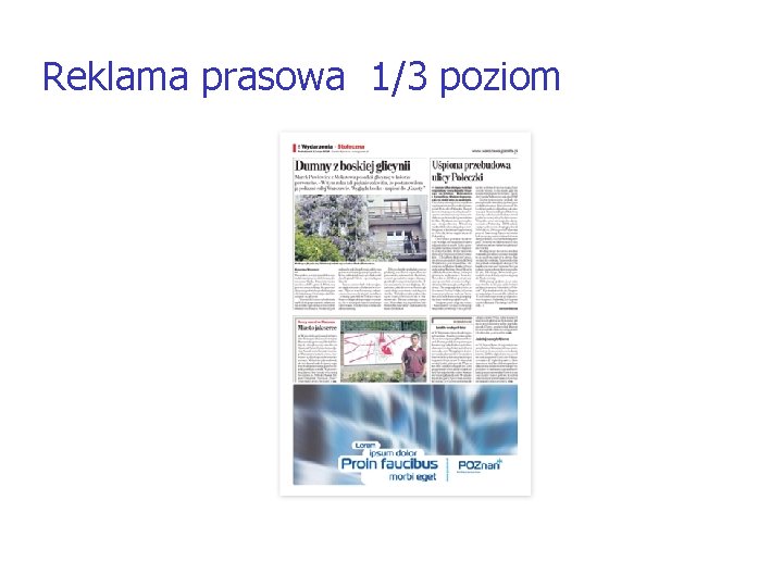 Reklama prasowa 1/3 poziom 