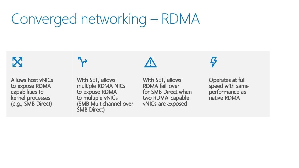 Converged networking – RDMA 