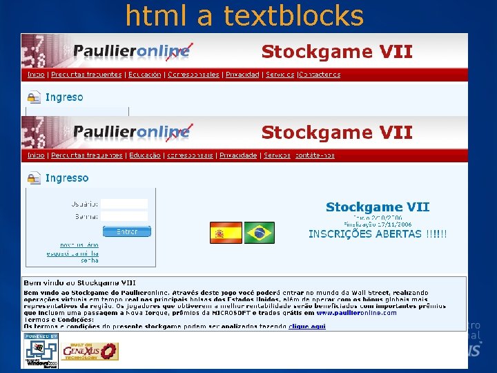 html a textblocks 